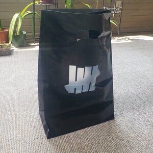 Undefeated Plastic Shopper Shopping Bag Tote Black